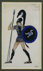 Kostymedesign for Hippolitus fra "Phaedre" av Leon Bakst