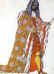 Kostymedesign for The Master of Ceremonies, fra Sleeping Beauty av Leon Bakst