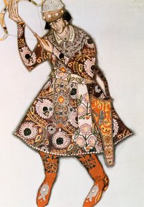 Kostymedesign for en ballett av Igor Stravinsky, 1913 av Leon Bakst