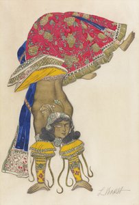 Kostymedesign for Ballet Blue God av R. Hahn, 1912 av Leon Bakst