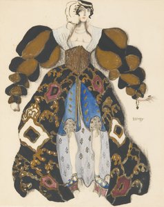 Kostymedesign for Balletten La Légende de Joseph av R. Strauss av Leon Bakst