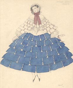 Kostymedesign for balletten Carnaval av R. Schumann, 1910. av Leon Bakst