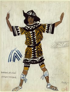 Kostymedesign for balletten Daphnis et Chloé av M. Ravel, 1912 av Leon Bakst