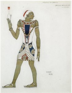 Kostymedesign for balletten Hélène de Sparte av E. Verhaeren og D. de Séverac, 1912 av Leon Bakst