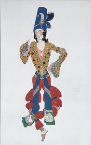 Kostymedesign for balletten Sheherazade av N. Rimsky-Korsakov, 1910 av Leon Bakst