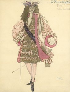 Kostymedesign for balletten Sleeping Beauty av P. Tchaikovsky av Leon Bakst