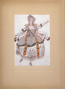 Kostymedesign for balletten Sleeping Beauty av P. Tchaikovsky, 1921 av Leon Bakst