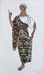 Kostymedesign for operaen Fedra av Ildebrando Pizzetti, 1917 av Leon Bakst