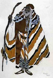 Kostyme til den gamle mannen i gult, fra The Martyr of St. Sebastian av Leon Bakst