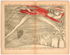 Fra Karpatene til Berlin, et sprang i stil med de russiske ballettene..., ca. 1915. av Leon Bakst