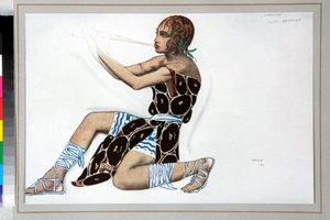 ""Narcisse"" Kostyme designet av Leon Bakst (1866-1924) for balletten ""Narcisse"" av Nicolas Tcherepnine (1873-1945) av Leon Bakst