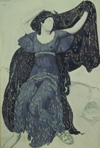 Nymfeekko. Kostymedesign for balletten Narcisse av N. Tcherepnin, 1911 av Leon Bakst