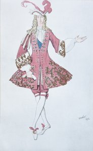 Side de la prinsesse. Kostymedesign for balletten Sleeping Beauty av P. Tchaikovsky, 1916 av Leon Bakst