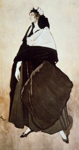 Portrett av ballettdanseren og skytshelgen Ida Rubinstein, 1921 av Leon Bakst