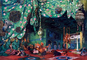 Scenografi for balletten Scheherazade, c1913
