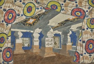 Scenedesign for revyen Aladin, or the Wonderful Lamp, 1919. av Leon Bakst