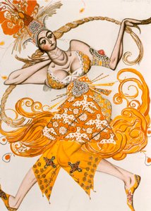 The Firebird, kostyme for The Firebird, balletten av igor Stravinsky, 1910 av Leon Bakst