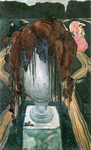 Vase (gouache på papir) av Leon Bakst