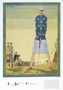 Golfkjole design av Jane Regny, moteplate fra 