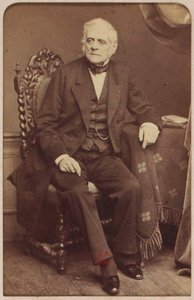 Portrett av komponisten Daniel-Francois-Esprit Auber (1782-1871), av Cremiere, Leon (1831-1913). Albumin bilde. Privat samling