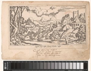Callisto som bjørn ber Jupiter i et landskap av ruiner Le Fable de Calisto (serietittel) Myth of Callisto (serietittel)