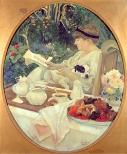Te i hagen, 1910