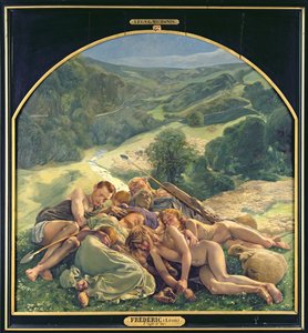 Natt, sentral del av Triptych 