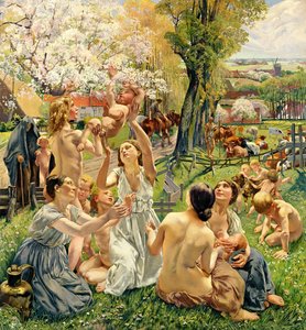 The Morning, venstre panel fra triptyken 