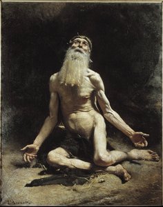 Job - Maleri av Leon Bonnat (1833-1922), olje på lerret