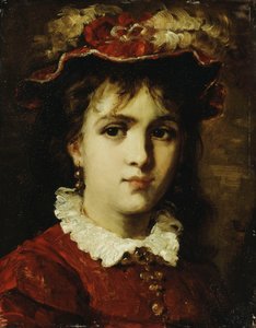 Portrett av en ung jente, 1876 av Leon Joseph Florentin Bonnat