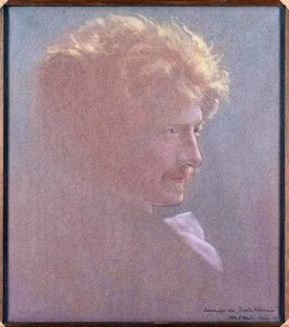 Portrett av Ignacy Jan Paderewski (1860-1941) (Hyllest til den store polen) av Kaufmann, Leon (1872-1933). olje på lerret av Leon Kamir Kaufman