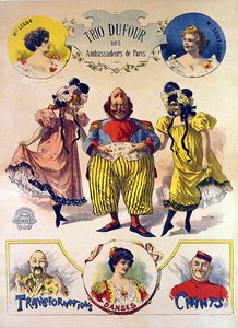 Trio DuFour plakat (farge litho) av Leon Louis Oury
