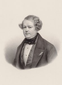 Portrett av komponisten Auguste-Mathieu Panseron 1796-1859, 1850. av Leon Noel