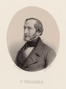 Portrett av pianisten og komponisten Sigismund Thalberg 1812-1871, ca 1860. av Leon Noel