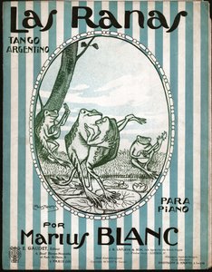 Frosker som danser tango. 1914 (illustrasjon)