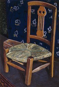 Madeleines stol; La Chaise de Madeleine - Madeleines stol, ca. 1925 (gouache på kort) av Leon Spilliaert