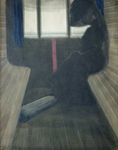 Kvinnen på toget, enken av Leon Spilliaert