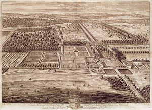 Prospekt av Temple Newsam House fra øst, gravert av Jan Kip (ca. 1652-1722) 1702 (gravering)
