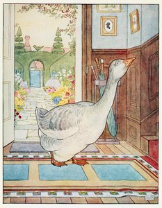 Goosey, Goosey Gander, Where Shall I Wander, fra A Nursery Rhyme Picture Book, pub. 1914. av Leonard Leslie Brooke