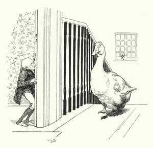 Goosey, goosey, gander (gravering) av Leonard Leslie Brooke