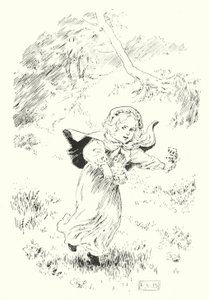 Her er jeg, lille hoppende Joan (gravering) av Leonard Leslie Brooke