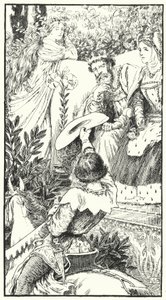 Her kommer en lystig wooer (gravering) av Leonard Leslie Brooke