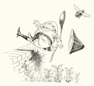 Humpty Dumpty sate på en vegg (gravering)