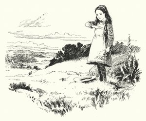 Lady bird, lady bird, fly hjem (gravering) av Leonard Leslie Brooke