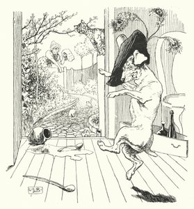 Old Mother Hubbard (gravering) av Leonard Leslie Brooke