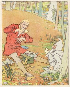 Den gylne gåsen (fargelitografi) av Leonard Leslie Brooke