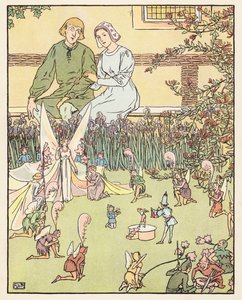 Tommelise (fargelitografi) av Leonard Leslie Brooke