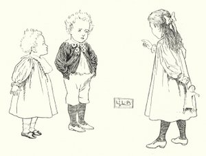 Hva er smågutter laget av, laget av; hva er smågutter laget av (gravering) av Leonard Leslie Brooke