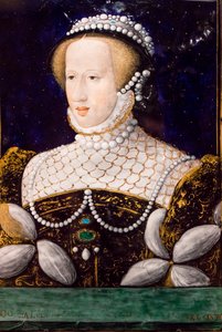 Eleonora av Habsburg, Limoges, 1560 (Emalje på kobber) av Leonard Limosin