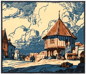 The Market Cross, Wymondham, Norfolk, tidlig på 1900-tallet. av Leonard Russell Squirrell